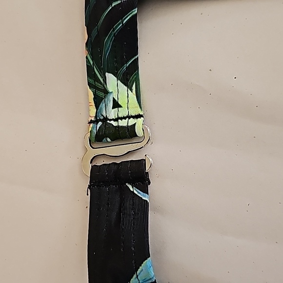 HOLIPICK 2 pc BIKINI BLACK TROPICAL SZ L NEW "V" - Picture 5 of 7